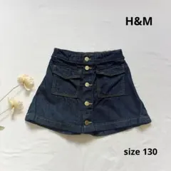 H&M スカパン　デニム　ミニスカ　130 女の子　スカート　夏　ボトムスのサムネイル