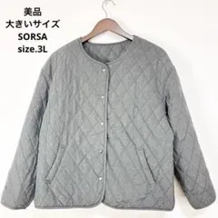 美品　大きいサイズ　SORSA 中綿　キルティングジャケット　15号