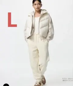 ユニクロ　フリースイージーパンツ　新品　オフホワイト ホワイト　白　l