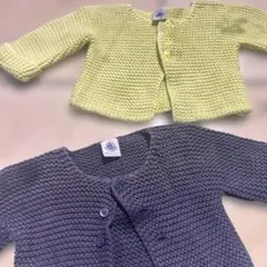 Petit Bateau ニットカーディガン 2色セット