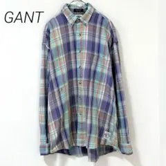 希少 90s GANT【M】ボロ グランジ チェックシャツ SALTY DOG