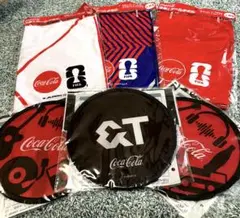 コカコーラ】クールタオル&折りたたみうちわ　まとめ売り　６点セットのサムネイル