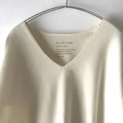 美品 BAYFLOW ベイフロー Vネック プルオーバー 長袖ニット薄手 M