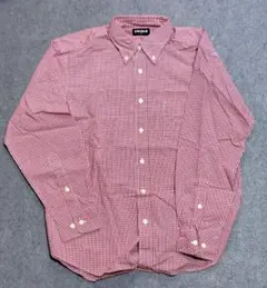 UNIQLO ギンガムチェック ボタンダウンシャツ レッド S