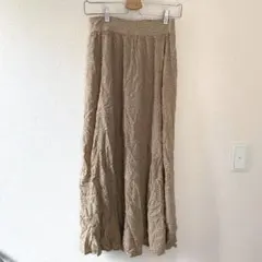 美品 GAP シワ加工ドットロングスカート