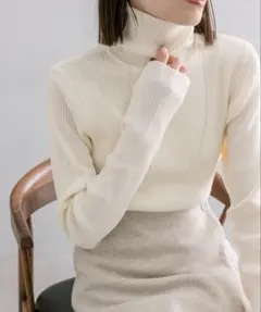 mystic タートルリブニット