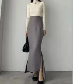 Lサイズ　ルエレ　スリットタイトスカート