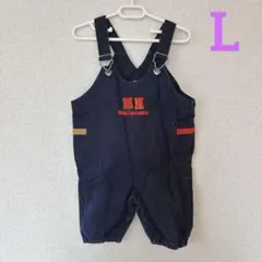 ミキハウス ロンパース サロペット ネイビー L ビンテージ