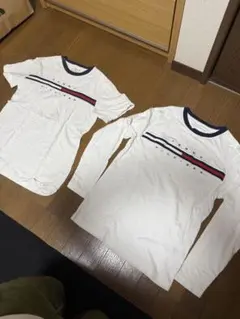 TOMMY HILFIGER ホワイト ロングT 半袖tシャツセット