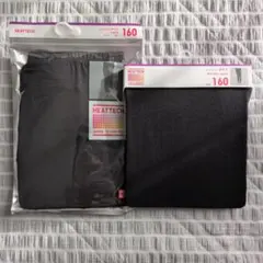 ユニクロ HEATTECH ヒートテック タイツ 黒 160 防寒 2点セット