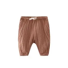 【新品】ベビー用 コットンガーゼパンツ ブラウンのサムネイル