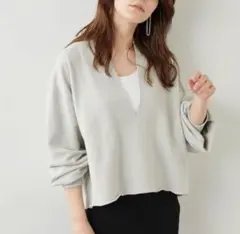 Whim Gazette スウェットVネックプルオーバー