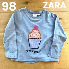 〈ZARA〉長袖カットソー（ブルー）2-3歳 98cm