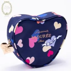 ❤新品タグ付き LADUREE ハートポーチ【ネイビー】❤のサムネイル