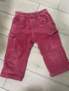 ピンク コーデュロイ カーゴパンツ