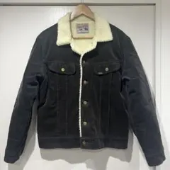 Lee ストームライダー 黒 ブラック ボアジャケット　コーデュロイ