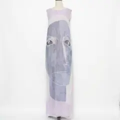 美品 ZARA フルイドプリントロングワンピース 薄紫 サイズM*ND1067