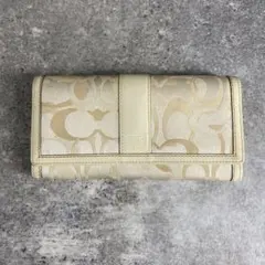 Coach Signature Canvas Long Wallet