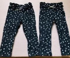 apres les cours 花柄ボトムス　100 ２枚セット