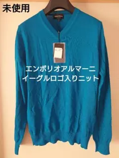 【未使用タグ付き】エンポリオアルマーニ　イーグルロゴ入り長袖ニット
