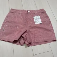 Jack Bunny! レディース ゴルフパンツ サイズ0 赤/白ストライプ