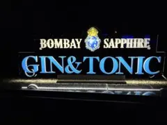 【新品・未使用】ボンベイ　サファイア　ジントニック　ライティングサイン