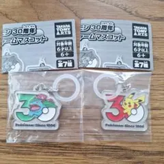 ポケモン 30周年　メタルチャームマスコット　ピカチュウ　フシギバナ