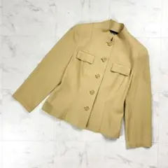 美品 マダムジョコンダ ウール100％ジャケット ベージュ 11*LD926