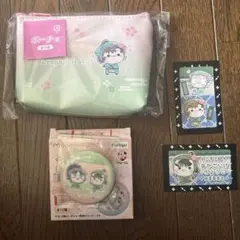 忍たま乱太郎　フリューくじ　ポーチ　缶バッジ　セット　半券2枚