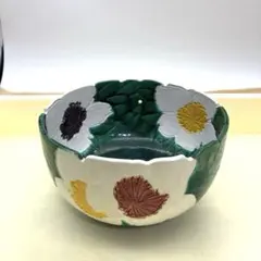 平安 楽峰造 菓子鉢/菓子器 京焼 交趾焼 茶道具　大鉢