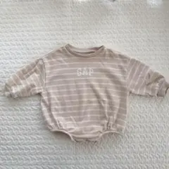 baby GAP ボーダーロンパース 6-12months