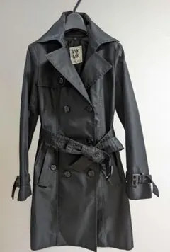 レディース　Mサイズ　 MKミッシェルクラン　黒トレンチコートコート