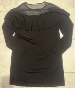 り*️様 ZARA TRF ブラックフリルミニワンピース