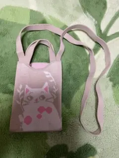 HUNDRED ニットスマホショルダーバッグ（白猫）