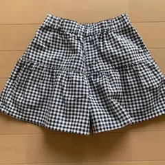 【女の子用】キュロットスカート　ギンガムチェック　 おまけTシャツあり　120