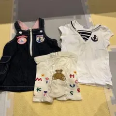 MIKIHOUSE デニムオーバーオールセット80センチ