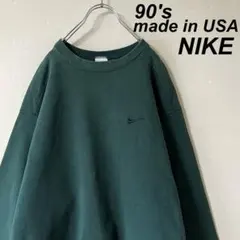 USA製 古着 90's ナイキ スウェット 同色刺繍 白タグ