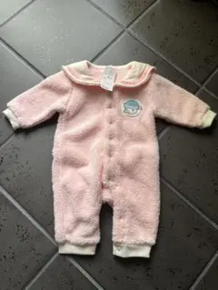ベビー　ピンク フリースロンパース 70cm 女の子　秋生まれ、冬生まれの子に