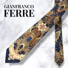 【極美品】イタリア製 ジャンフランコフェレ 3B シングルスーツ 紺チェック GIANFRANCO FERRE ジャンフランコフェレ 極上ネクタイ ネイビー - メルカリ