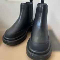 新品未使用タグ付き　ブラック　サイドゴアブーツ　切り替え
