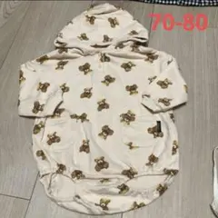 くま柄ロンパース/70-80