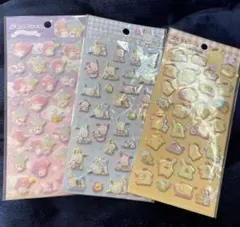 ダイソー　サンリオ　ぷくっとシール 3種類
