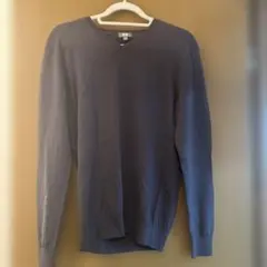 ユニクロメンズVネックセーター サイズM グレー毛100%