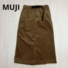 無印良品 MUJI コーデュロイ タイトスカート ウエストベルト付き