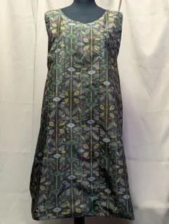 着物リメイク672 ジャンパースカート (ML)　リバーシブル