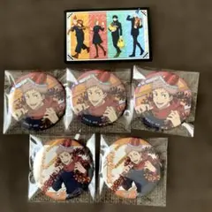呪術廻戦 ドンキ　虎杖悠仁　描き下ろし缶バッジ　5点　　パーティー　⭐︎特典付き