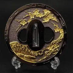 刀鍔 DH28 鉄製絵金 鍔 刀の鍔 つば 鐔 刀鐔 日本刀装具 武道具 居合