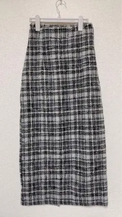 チェック柄タイトスカート