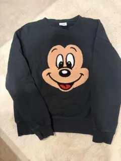 Disney ミッキー顔面トレーナー 黒