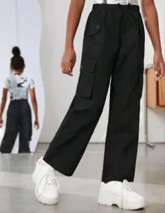 SHEIN フラップポケットサイド ドローストリングウエスト カーゴパンツ　8Ｙ